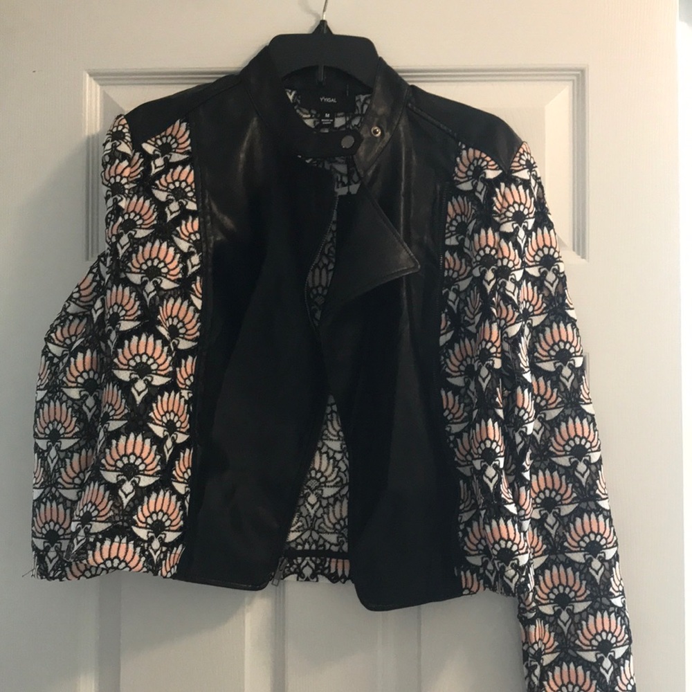 Brand new beautiful Yyigal lace moto jacket